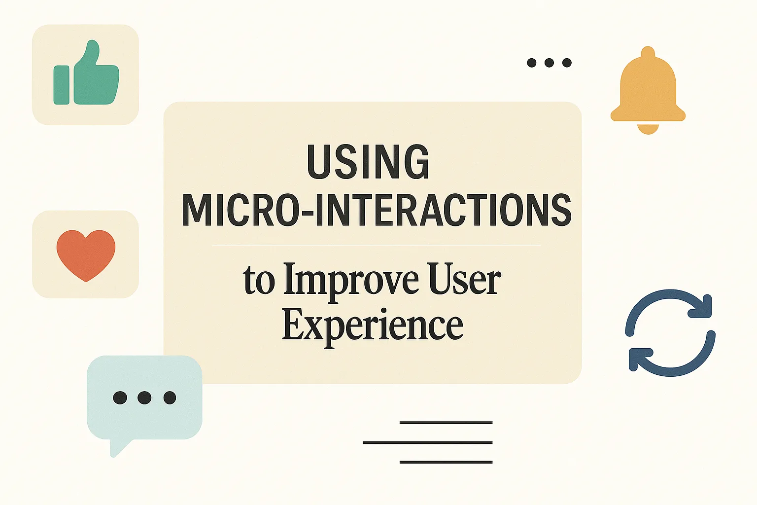 Using Micro-Interactions to Improve User Experience